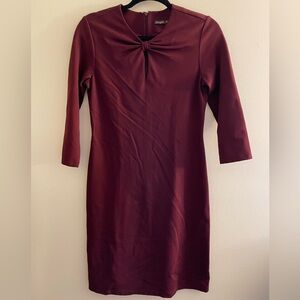 J. McLaughlin Deep Burgundy Long Sleeve Dress